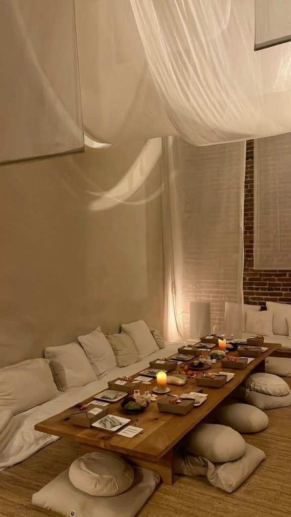 Beautiful warm low table space